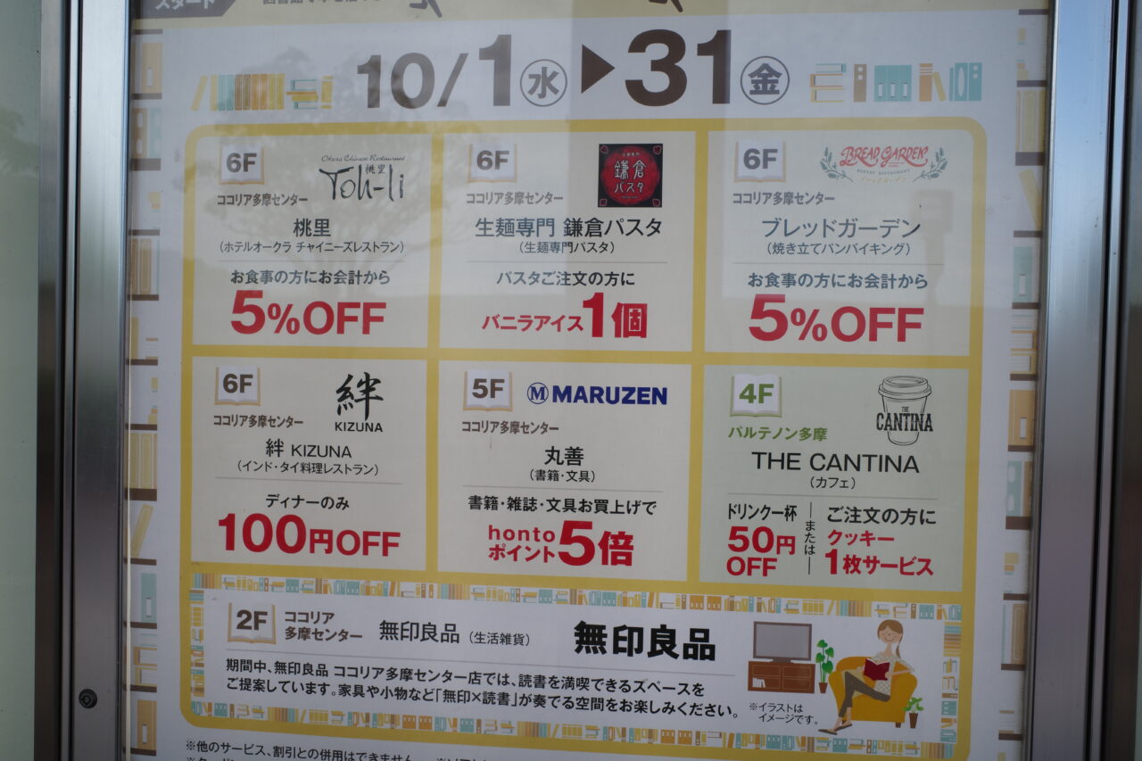 【多摩市】ココリア多摩センターで読書イベント「読書リレーマラソン」が10月に開催されます！