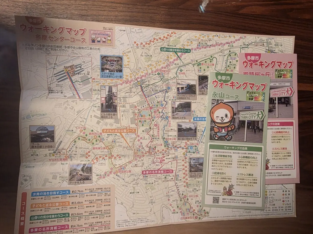 ぶらてくcity多摩の一環で市内で配布されているウォーキングマップ